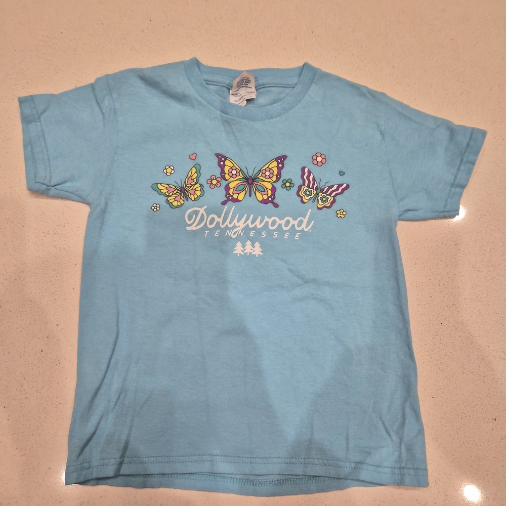 Delta Brand Blue Dollywood Butterfly Tee Sz Small (6-8)